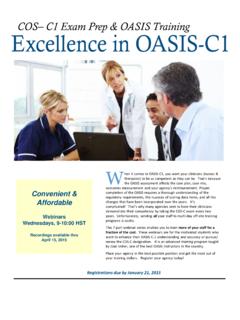 COS C1 Exam Prep &amp; OASIS Training - HAH