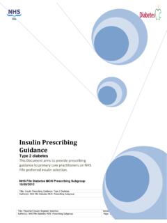 Insulin Prescribing Guidance - fifeadtc.scot.nhs.uk