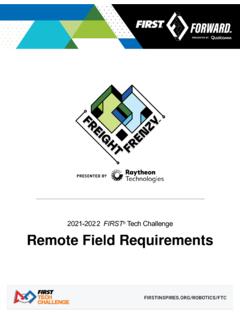 2021-2022 FIRST Tech Challenge Remote Field Requirements