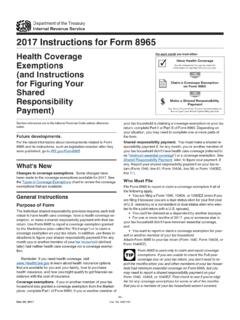 2017 Instructions for Form 8965 - Internal Revenue …