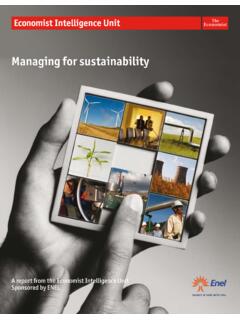 Managing for sustainability - EIU