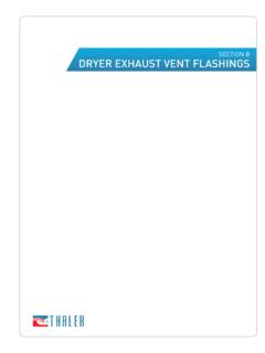SECTION B DRYER EXHAUST VENT FLASHINGS - …