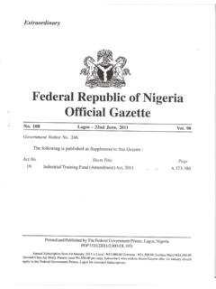 2011 ITF ACT - Industrial Training Fund, Nigeria
