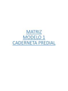MATRIZ MODELO 1 CADERNETA PREDIAL