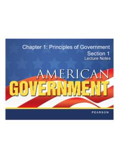 Chapter 1: Principles of Government Section 1 - Central Lyon