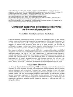 Computer-supported collaborative learning: An …