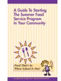 A Guide To Starting The Summer Food Service Program In ...