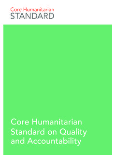 Core Humanitarian STANDARD