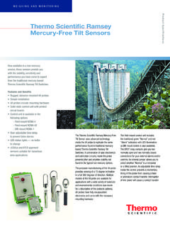 Thermo Scientific Ramsey Mercury-Free Tilt Sensors