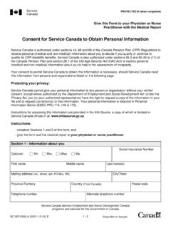 Consent for Service Canada to Obtain Personal Information