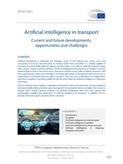 Artificial intelligence in transport - European Parliament