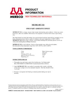 PRODUCT INFORMATION - Mereco