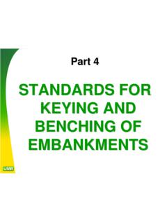 STANDARDS FOR KEYING AND BENCHING OF EMBANKMENTS