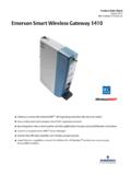 Product Data Sheet: Emerson Smart Wireless …