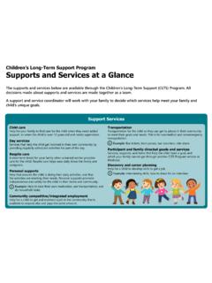 Children's Long-Term Support Program: Support and Services ...