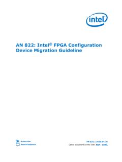 AN822: Intel&#174; FPGA Configuration Device Migration Guideline