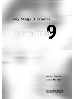 Key Stage 3 Science - Cambridge University Press