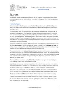 Runes - The Tolkien Society