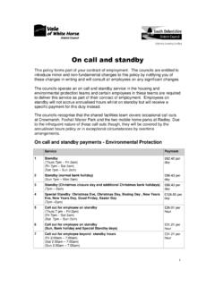 On call and standby payments - Environmental Protection