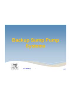 Backup Sump Pump Systems - Sump and Sewage …