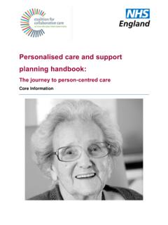 Personalised care and support planning handbook
