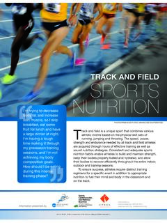 Track and Field Sports Nutrition - SportsRd.org