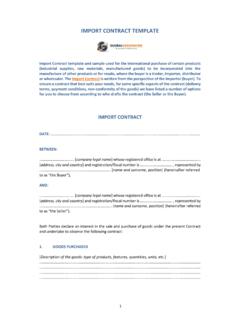 Import Contract Template - Globalnegotiator