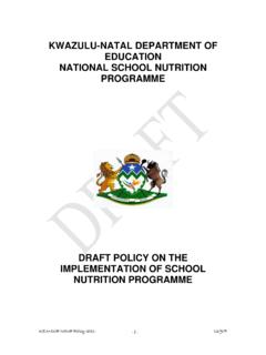 KWAZULU-NATAL DEPARTMENT OF EDUCATION NATIONAL …