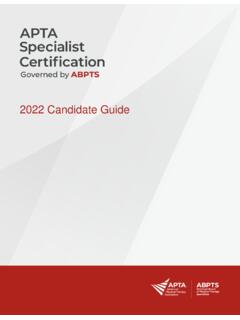 2022 Candidate Guide - American Physical Therapy Association