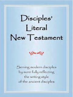Disciples' Literal New Testament