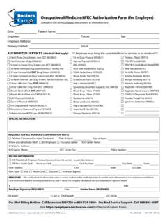 Occupational Medicine Authorization Form (for Employer)