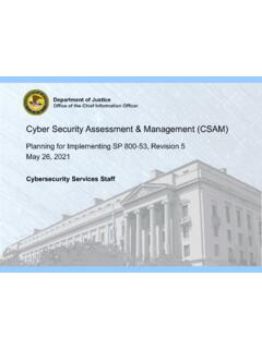 Cyber Security Assessment &amp; Management (CSAM) - NIST