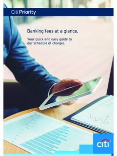 Banking fees at a glance. - Citibank