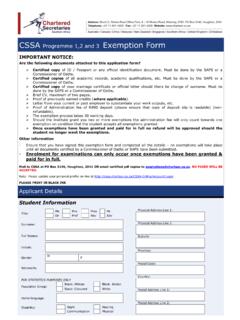 CSSA Exemption Form - chartsec.co.za