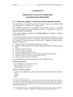 CAPITOLO 17 TIPOLOGIA E CAPACIT&#192; PORTANTE DI …