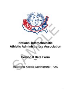 Personal Data Form - NIAAA