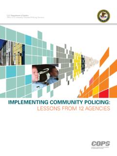 IMPLEMENTING COMMUNITY POLICING - COPS OFFICE