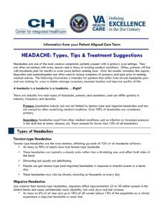 HEADACHE: Types, Tips &amp; Treatment Suggestions