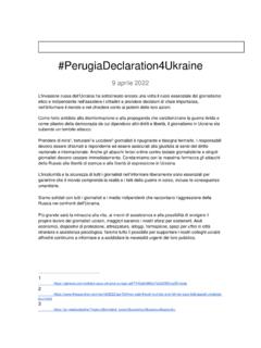 #PerugiaDeclaration4Ukraine