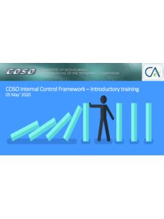 COSO Internal Control Framework Introductory training