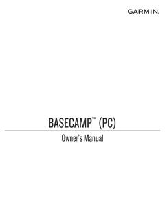 BASECAMP Owner’s Manual (PC) - Garmin