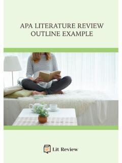 APA LITERATURE REVIEW OUTLINE EXAMPLE