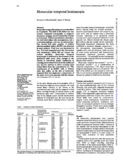Monocular temporal hemianopia - British Journal of ...