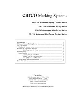 ES-612-A Automated Spring Contact Marker ES ... - Carco, Inc.