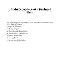 7 Main Objectives of a Business Firm