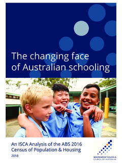 The changing face of Australian schooling - isca.edu.au