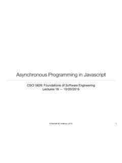 Asynchronous Programming in Javascript