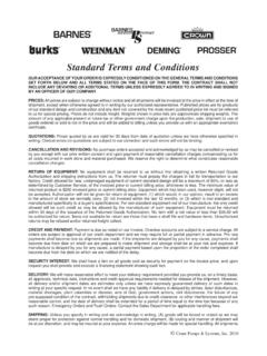 Standard Terms and Conditions - Crane Pumps