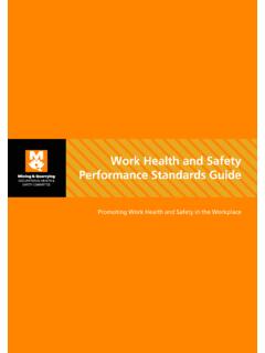 Work Health and Safety Performance Standards Guide