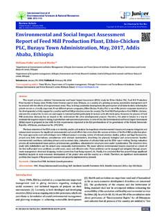 Environmental and Social Impact Assessment …